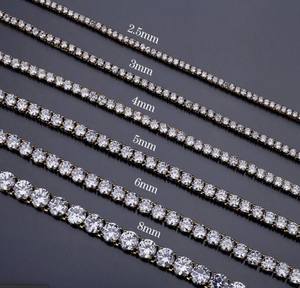 Cadena de Eslabones de Tenis de Lujo al por Mayor, Chapada en Oro de 10K, con Diamantes de Moissanita de 3 mm, Personalizada, para Regalo Unisex de Boda, Estilo Hip Hop - Product Image 6