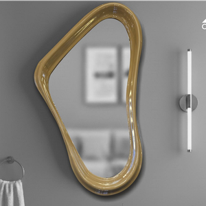 Ce miroir avec revêtement en PU est de la taille idéale pour servir de miroir décoratif pour salle de bain, dans un entrée ou dans une chambre. - Product Image 3