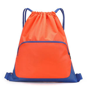 Premium Ripstop <b>Drawstring</b> <b>Backpack</b> with Front Zipper Pocket Lightweight Water Resistant Sport tote bag for Gym Use women bag - Product Image 6