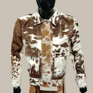 Quality Men's <b>Real</b> Cowhide <b>Leather</b> <b>Jacket</b> Stand Collar Breathable Windproof Stylish Western Casual Design Winter Front - Product Image 2