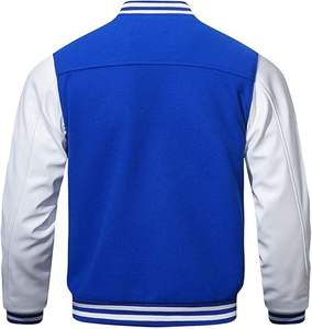 Chaqueta Bomber Universitaria Personalizada para Hombre, Forro Polar Grueso de Invierno, Cuello Alto, Chaqueta Varsity de Béisbol con Letras - Product Image 1