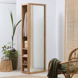 Vandana Ultra Novara acacia wood mirror with <b>storage</b> - Product Image 1