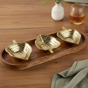 ถาดเสิร์ฟไม้ขอบมนอเนกประสงค์ ถาดเสิร์ฟตกแต่งธรรมชาติ ถาดเสิร์ฟขนมหวาน เหมาะสำหรับร้านอาหารและคาเฟ่ - Product Image 6