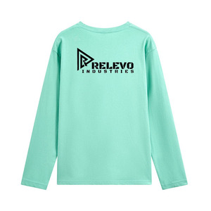 เสื้อยืดแขนยาวคอกลม Relevo สีเขียวมิ้นท์ ทรงปกติ ผ้าเจอร์ซีย์ถัก ระบายอากาศได้ดี สไตล์สตรีทแวร์ สำหรับทุกเพศ - Product Image 2