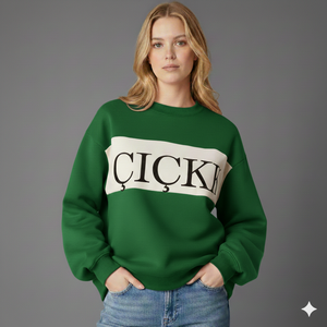 Sweat-shirt polaire oversize à col roulé pour femme 2026 – Pull d'hiver décontracté à manches longues avec logo brodé sur le devant - Product Image 4