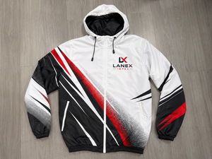 Custom White Black Red Hooded Windbreaker <b>Jacket</b> Lightweight Waterproof Running <b>Jacket</b> Sublimation Sports Training Outdoor Coat - Product Image 6