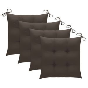 Juego de 4 Sillas de Patio Apilables Medianas de Madera de Teca Color Taupe, Muebles de Patio Duraderos - Product Image 3