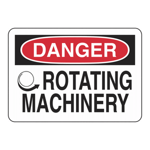 Panneau de signalisation de sécurité pour machines rotatives - Panneau de signalisation en PVC imprimé UV pour les zones d'équipements industriels - Product Image 3