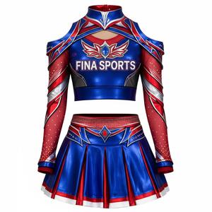 Uniforme de Animadoras Personalizado al por Mayor 2026, Manga Larga, Transpirable, Cómodo, Spandex/Poliéster, Alta Calidad, Color Negro - Product Image 4