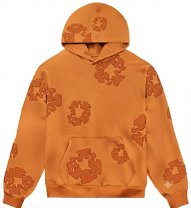 New Arrival <b>Women</b> <b>White</b> Floral Print <b>Hoodie</b> Pullover Sweatshirt Kangaroo Pocket Casual Hooded Top <b>for</b> sale - Product Image 4