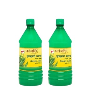 Combo Patanjali, Jugo de Aloe Vera con Fibra 2L (Paquete de 2) para Aplicación Corporal - Product Image 1