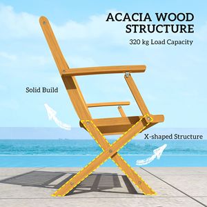 Banc de patio en teck au design minimaliste, pliable, pour 2 personnes, avec dossier et accoudoirs, pour jardin, véranda, parc, balcon - Product Image 5