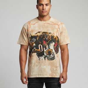 Camiseta Oversize Personalizada con Cuello Redondo, Estilo Vintage, Look Urbano, Manga Corta, Algodón Jersey, Unisex - Product Image 6