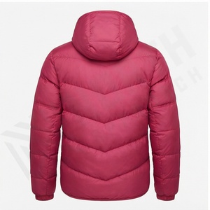 Chaqueta acolchada informal de invierno para hombre, diseño personalizado con cuello alto, cierre de cremallera de burbuja, proceso de revestimiento largo - Product Image 3