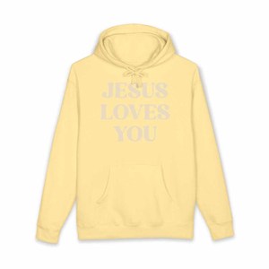 เสื้อฮู้ดดี้ Jesus Loves You สำหรับชมรมคริสเตียนชายหญิง วัยรุ่น มหาวิทยาลัย วิทยาลัย  พร้อมป้ายโลโก้แบบกำหนดเอง - Product Image 1