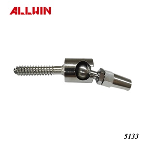 Two-Way Wall <b>Toggle</b> Terminal Stainless Steel Swageless Handrail Cable Railing Fittings Hardware Kit Adjustable for Stairs Decks - Product Image 6