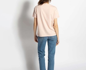 Women's Loose Fit Crew Neck Short Sleeve T-<b>Shirt</b> Solid Color 100% Cotton Jersey Fabric Casual Wear All Seasons - Product Image 2