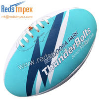 Ballon de football australien haute performance personnalisable, cousu à la machine, en caoutchouc synthétique, durabilité premium toutes saisons
