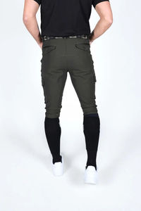 HANO 2024 Nuevos Pantalones de Lona para Mujer con Costuras Decorativas, Cintura Media Elástica, Cordones, Estilo Cargo de Pierna Recta, Ajuste Holgado - Product Image 3