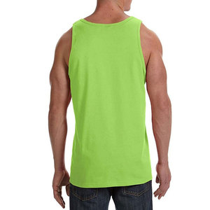 Débardeur côtelé sans manches pour homme, 60 % coton, 40 % polyester, coupe ajustée, col ras du cou, sans étiquette - Product Image 6