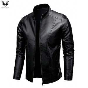 New Arrival Customized Made Premium Quality Black Solid Color Thin Genuine Leather Zipper <b>Men's</b> <b>Jackets</b> For Wholesale Rate - Product Image 4