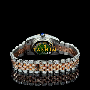 VVS Moissanite <b>Diamond</b> Business Fashion Coin Sport Quartz Analog <b>Watch</b> Men 41mm 20mm 2-Tone Gold Plated Stainless Steel Fully - Product Image 5