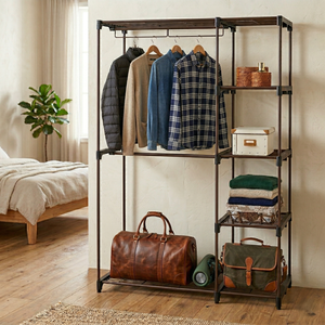 Perchero de Metal extensible para el hogar moderno MIT, muebles de bricolaje para sala de estar, estante de almacenamiento de artículos para el hogar - Product Image 1