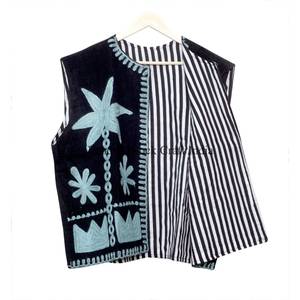 Veste en coton Suzani d'inspiration vintage, doublure confortable, broderie florale unique, écologique, pour l'hiver, pour femmes - Product Image 6