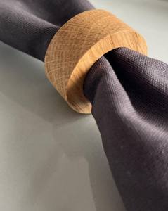 Anillos para Servilletas Redondos de Madera de Roble, Recuerdo de Boda, Decoración de Mesa Festiva - Product Image 3