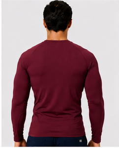 Chemise médicale à manches longues pour homme Ti Under Scrubs, respirante, anti-transpiration, uniforme d'infirmière, coupe ajustée, séchage rapide, col rond - Product Image 3