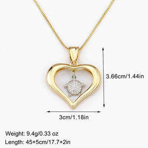 QIKU 금도금 데일리 여행용 펜던트 목걸이 (링크 체인 포함) - 나비/별/십자가/비행기/손바닥/성모 마리아 참 장식 - Product Image 5