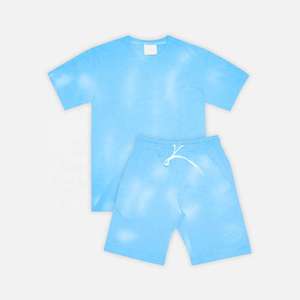 Conjuntos cortos de corte regular para hombre, 100% algodón, de secado rápido, para gimnasio, entrenamiento, verano, camiseta y pantalones cortos, ropa deportiva, fitness, algodón transpirable - Product Image 1