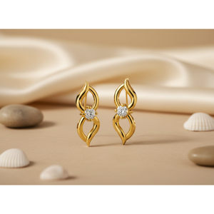 Pendientes de Oro de 10k con Diamantes de Laboratorio VVS1, Diseño Infinito Personalizado, Joyería Elegante para Mujer, Opción de 14k Disponible - Product Image 2