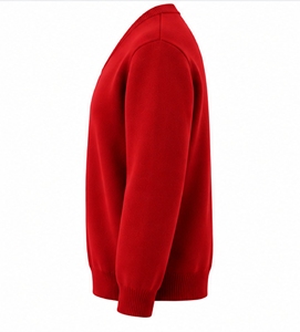 Suéter de Punto Rojo con Cuello en V para Hombre, Marca INDEX, Logotipo Bordado, Transpirable - Product Image 3