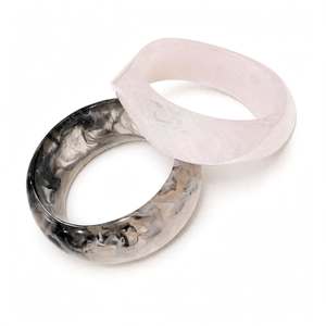 Brazalete de Moda para Mujer con Flores, Cristal de Cuarzo, Perlas de Imitación, en Rosa, Negro, Blanco y Piedra Natural, Ancho, para Regalo - Product Image 5