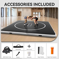 Tapis de lutte gonflable personnalisé, tapis gonflable en PVC de 5FT/10FT/13FT pour gymnastique, yoga aquatique, entraînement de BJJ, judo, boxe, MMA