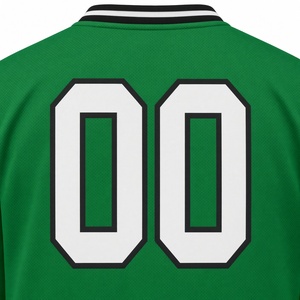 Custom Green American Football Jersey Men's V-Neck Short <b>Sleeve</b> Polyester <b>Mesh</b> Team Wear Regular Fit - Product Image 2