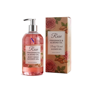 Rose Fragrance & Almond <b>Oil</b> Shower Gel with Nourishing & Moisturizing Formula for Gentle Cleansing and Soft Smooth Fresh Skin - Product Image 1