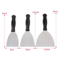 Grattoir à pâte triangulaire en acier inoxydable 8 cm, qualité alimentaire, léger, résistant à la rouille, manche en PP, finition polie miroir