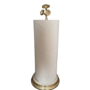 Porte-serviettes en papier de cuisine en métal blanc antique, support de serviettes nautique avec embout amovible et barre de déchirage, distributeur de rouleaux pour table - Product Image 3
