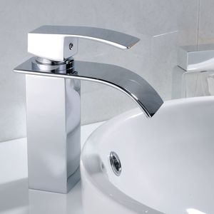 Rubinetto Moderno Monocomando Cromato per Bagno, Miscelatore Monoforo per Lavabo, Ideale per Arredi Bagno Moderni - Product Image 5