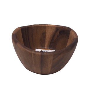Bols en bois uniques au design minimaliste pour servir les aliments, décorer la maison, mélanger les salades, les fruits et les légumes - Product Image 4