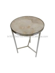 Modern <b>Round</b> <b>Side</b> <b>Table</b> with Marble Top and Metal Frame Living Room Furniture Decorative Accent <b>Table</b> - Product Image 3