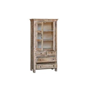 Armario de Madera de Diseño Clásico, Vintage, Moderno y Antiguo, Tamaño Mediano, con 2 Cajones Pequeños y 2 Grandes, Portátil, Apto para Oficina en Casa - Product Image 5