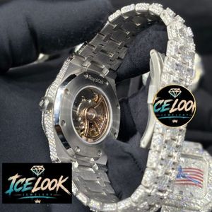 ICE LOOK นาฬิกาสแตนเลสสตีลสุดหรู 40 มม. ตัวเรือนทรงกลม ระบบควอตซ์แบบแอนะล็อก หน้าปัดเรืองแสง ตัวล็อคแบบพับได้ สำหรับทุกเพศ - Product Image 2