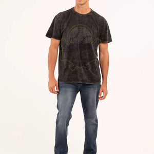 <b>Top</b> Trendy High Quality Men Acid Wash T-Shirt Cotton O-Neck Half Sleeve Loose Fit Casual Jersey Fabric Eco-Friendly Hot Selling - Product Image 6