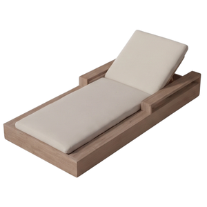 Chaise longue de luxe en aluminium pour l'extérieur avec coussin, accoudoirs larges, résistante aux UV, mobilier de loisirs moderne pour bord de piscine - Product Image 6