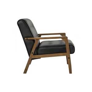 โซฟาไม้แบบมีพนักพิงบุผ้าแบบกระดุม 2 ที่นั่ง โซฟาผ้าบุกระดุมสไตล์โมเดิร์น โครงไม้โอ๊คมาเลเซียแท้ สำหรับห้องนั่งเล่น - Product Image 3