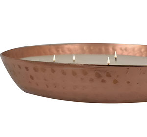Best Sale Handcrafted Hammered Metal Wax Filled Bowl Urli Candle For Decoration - Product Image 3