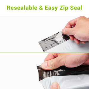 Bolsas de correo de material polivinílico impermeables duraderas con asa para embalaje promocional de supermercado y servicios de mensajería de comestibles - Product Image 4